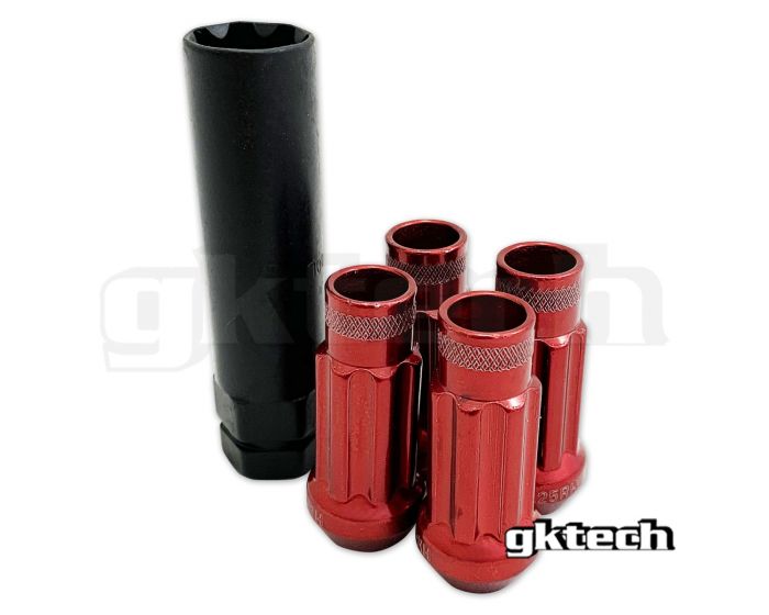 Gktech Open Ended Lock Nuts | Set of 4 + Socket