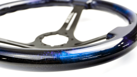 Galactic Powders Custom Black Steering Wheel 350mm | Grip Royal