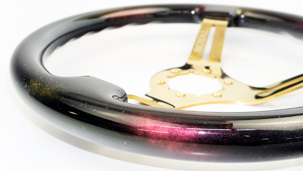 Galactic Powders Custom Gold Steering Wheel 350mm | Grip Royal